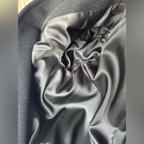 Vintage Coat Made in USA Harve Bernard Women’s Black Ember Wool Coat Sz 6 - Picture 11 of 14